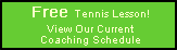 Clayton's Coaching Schedule